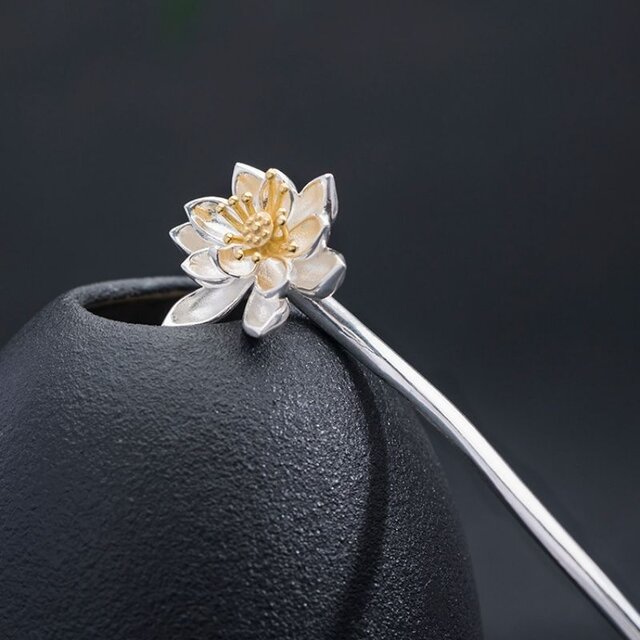 蓮の花のかんざし - シンプルでありながら存在感のある K177 | iichi