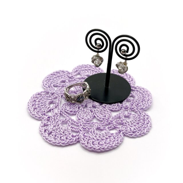 お花のレースドイリー/071/パープル