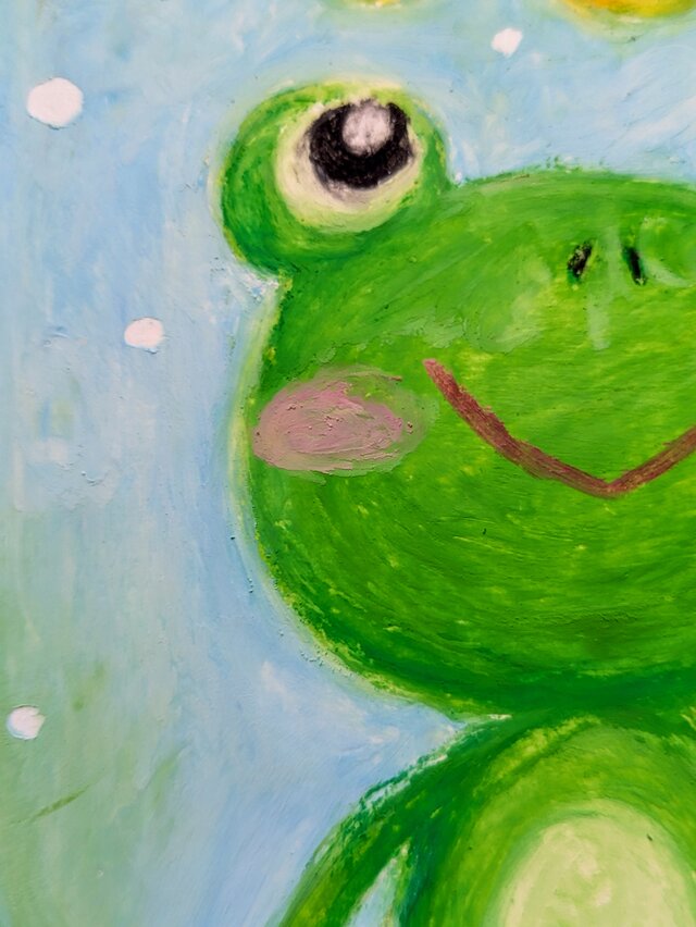 蛙 カエル 原画 アート 絵画 画家 インテリア ハンドメイド