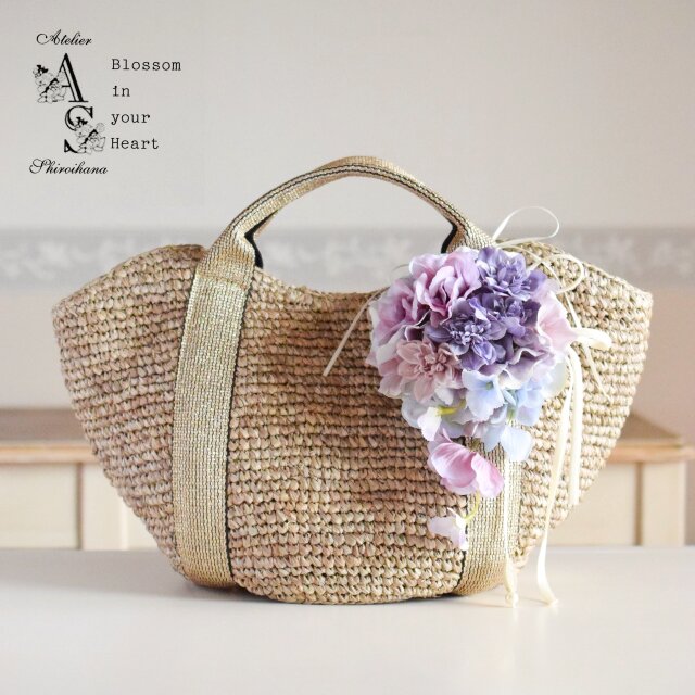 《彩りあじさい》花パルフェ⋆バッグチャーム