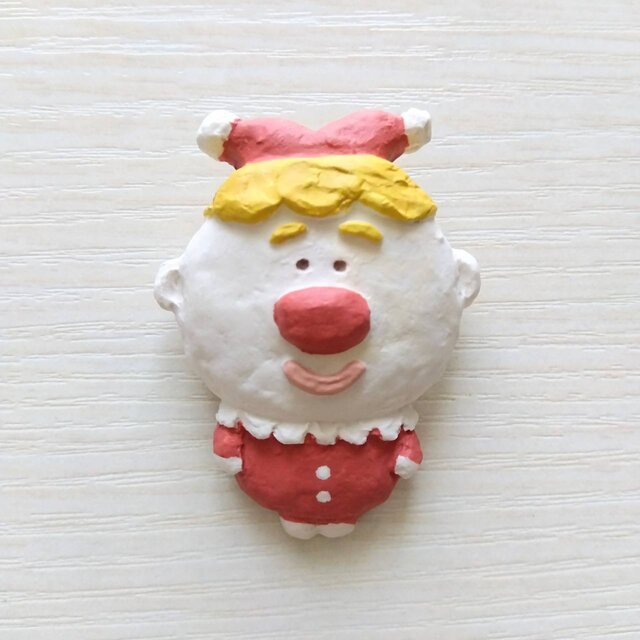 ピエロの立体ブローチ