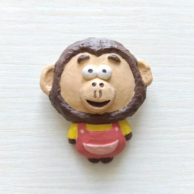 サルの立体ブローチ②
