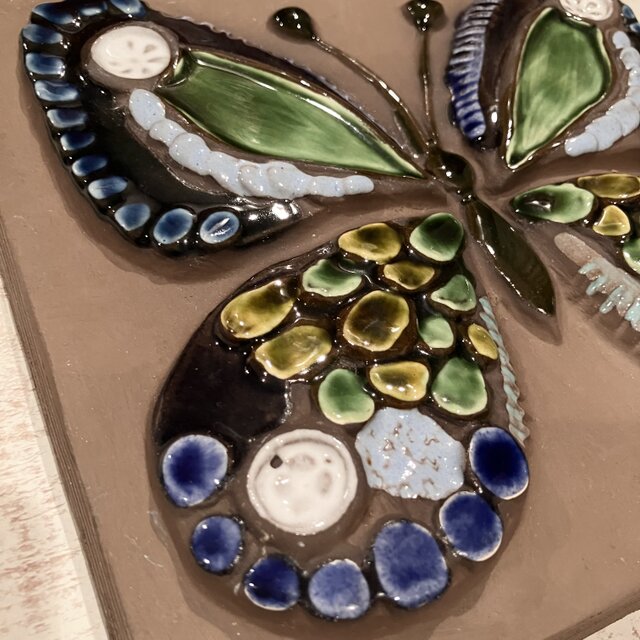 北欧＊蝶の美しい陶板アート／壁飾り／ジィガントフタ／Jie Gantofta