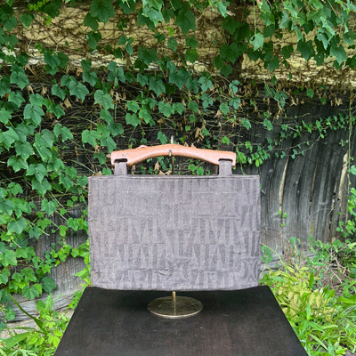 シルク柿渋染めバッグ25044