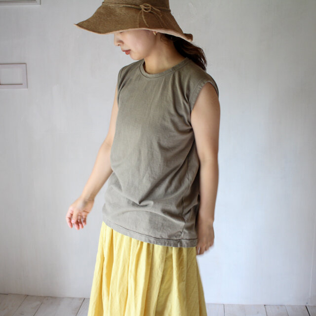 kito - organic tanktop / 老竹色 / 石榴染め