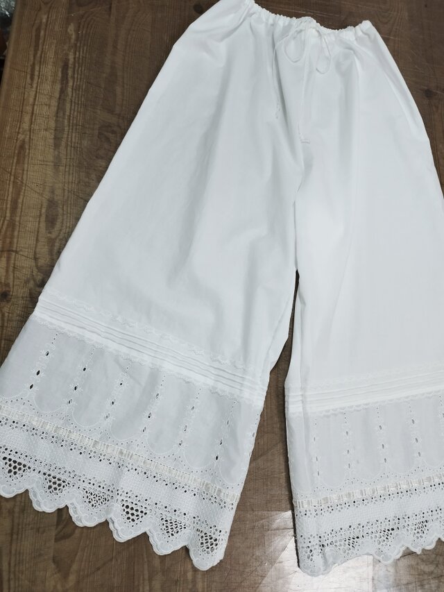 綿ローンのペチパンツ　白