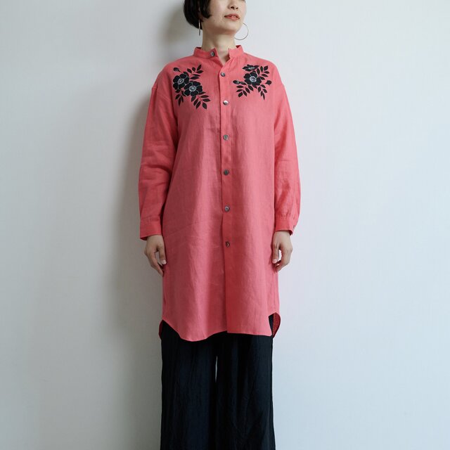 リネンチュニックシャツ 野ばら | iichi 日々の暮らしを心地よくする