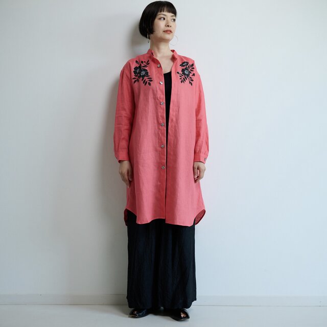 リネンチュニックシャツ 野ばら | iichi 日々の暮らしを心地よくする