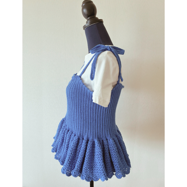 4R ギマニットのフリルキャミソール インディゴ 4R ギマニットのフリルキャミソール インディゴ - メルカリ