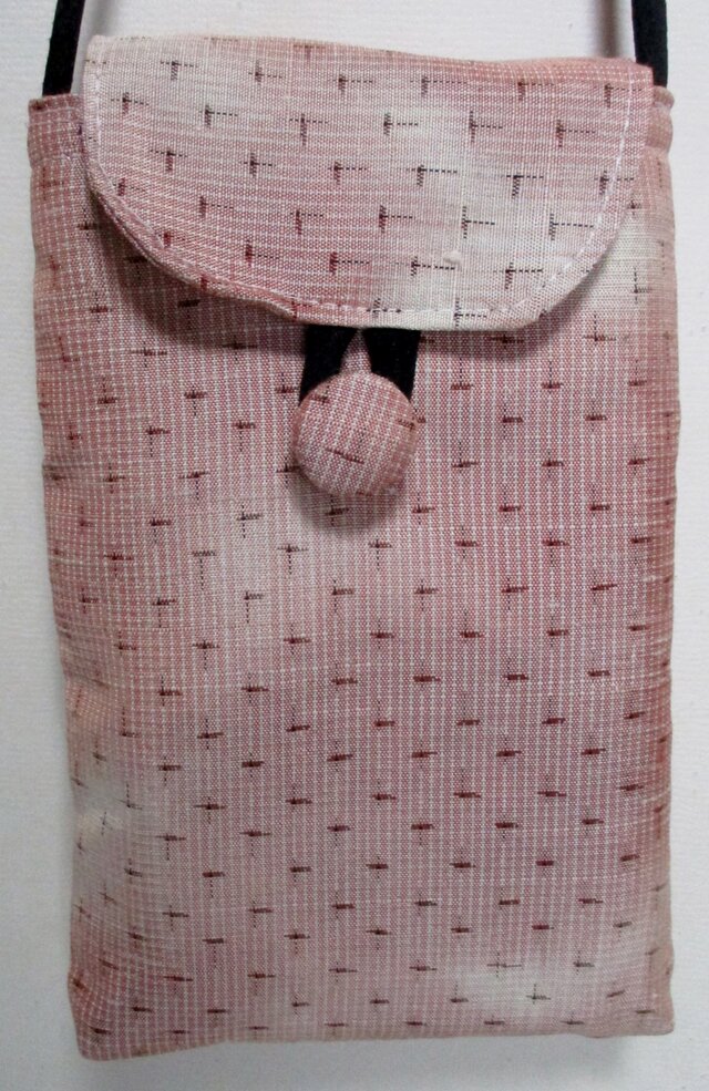 ８２９３　紬の着物で作ったポシェット　