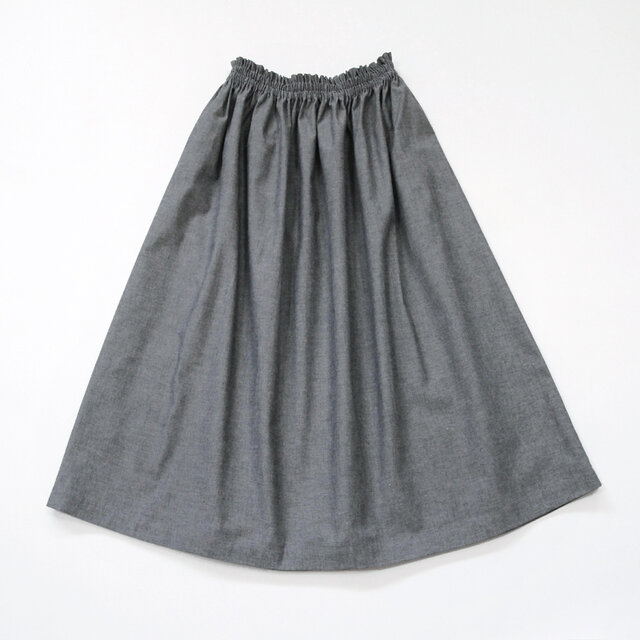 高品質 ソフトでナチュラルな風合い 西脇産 ダンガリースカート