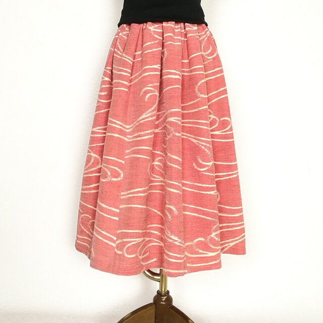紬リメイク＊タックスカート