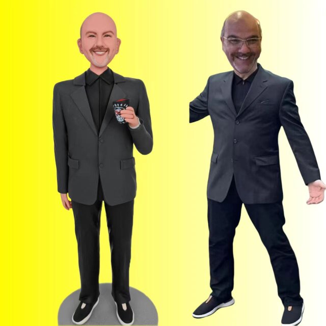 就職祝い、退職祝い、似顔絵 人形 オーダーメイド ドール オリジナル 肖像画　置物　フィギュア 作成、上司、社長、同僚、部下