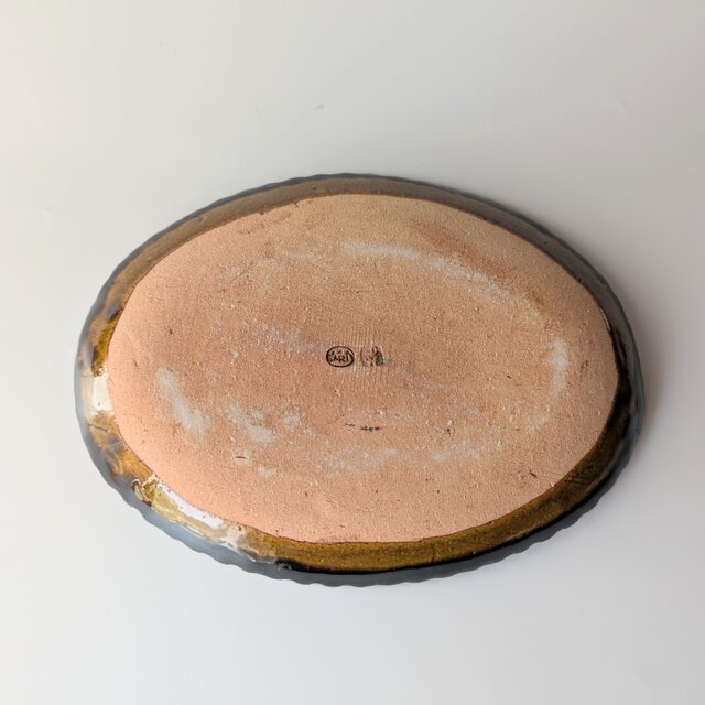 飴色の楕円皿 【手仕事 民藝 和 陶器 窯元】 | iichi 日々の暮らしを
