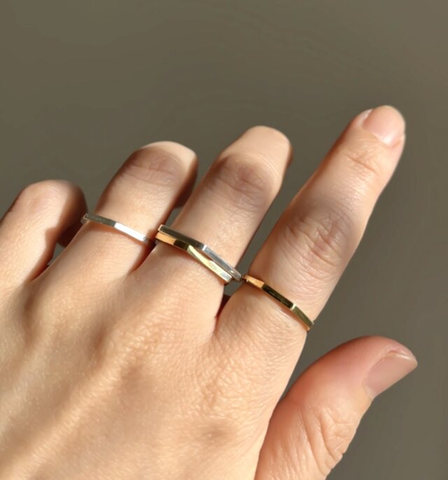Hachikaku ring K18 / 八角リング K18 ゴールド 〜Designed by Hanauta