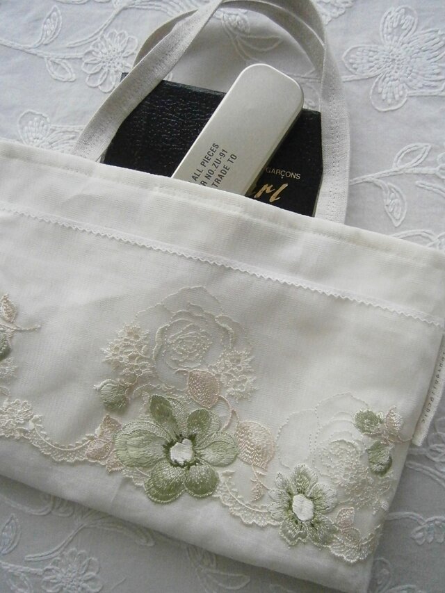 刺繍lace×linen 小さめtote＆pouch | iichi 日々の暮らしを