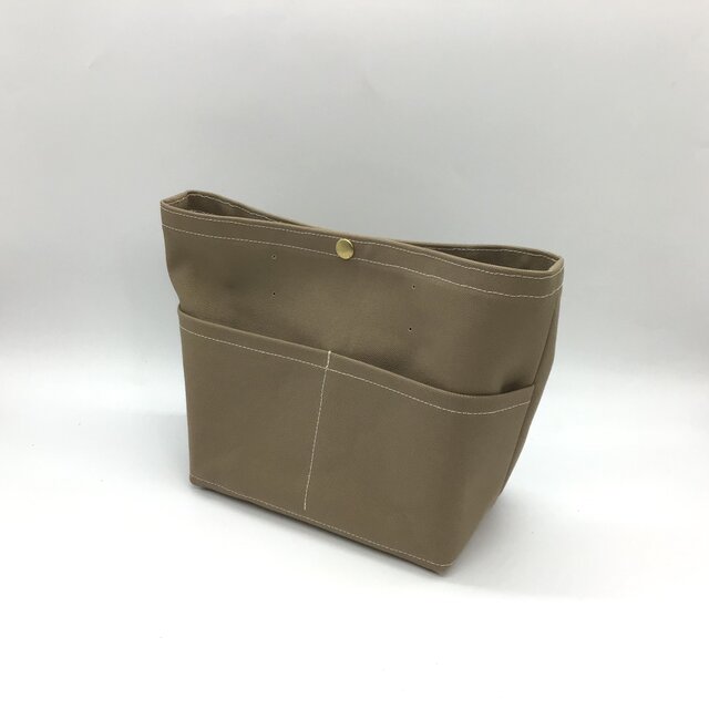 レザーハンドルが選べるキャンバストートバッグM（ハンドメイド／セミ