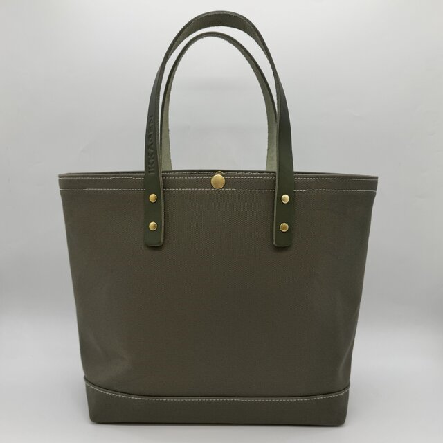 レザーハンドルが選べるキャンバストートバッグM（ハンドメイド／セミ