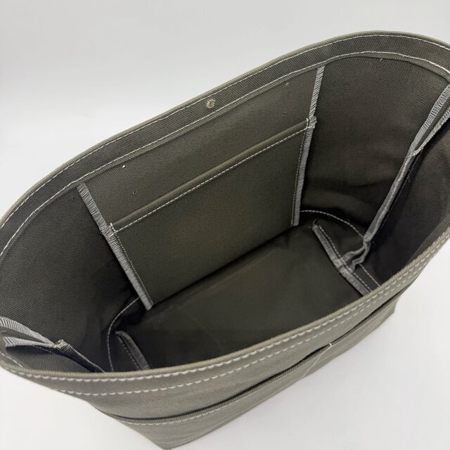 レザーハンドルが選べるキャンバストートバッグM（ハンドメイド／セミ