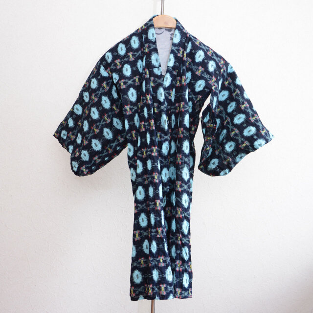 野良着 藍染 絣 木綿ジャケット 手ぬぐい裏地付き ジャパンヴィンテージ