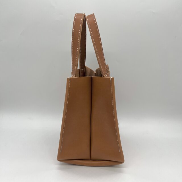 PickUp】レザースクエアトートバッグ（ハンドメイド／ボックス型