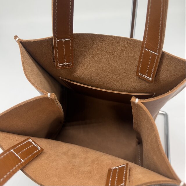 新色追加】レザースクエアトートバッグ（ハンドメイド／ボックス型