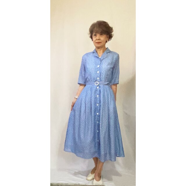 イタリー製コットンシルクワンピース
