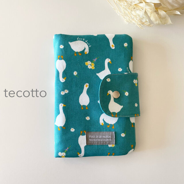 S.M.Lサイズ用あり おさんぽダック 【ブルー】　マルチケース　母子手帳ケース