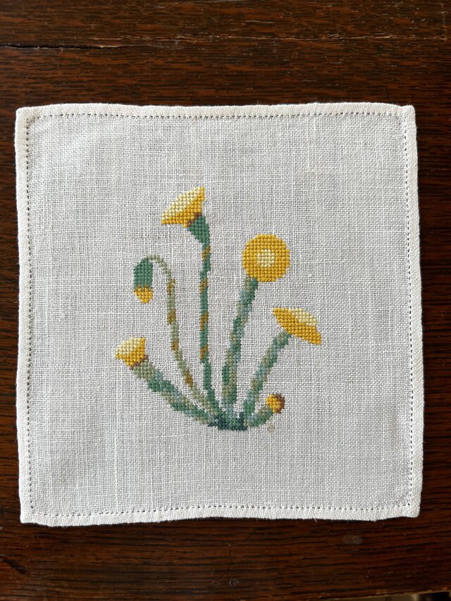 刺繍ミニクロス野の花シリーズD