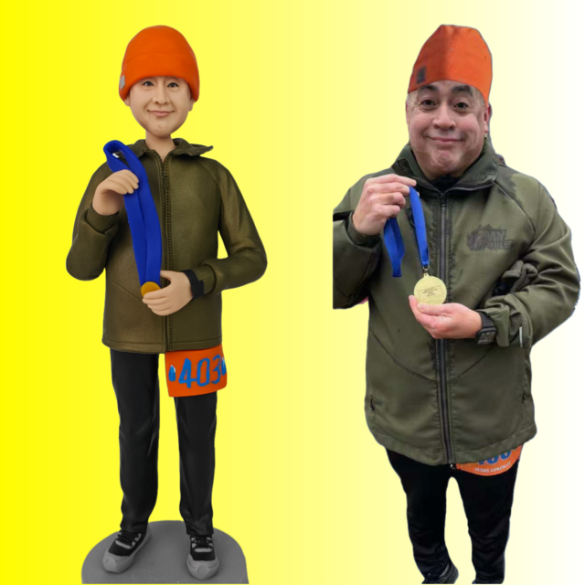 還暦祝い 誕生日プレゼント 男性 父 お父さん オーダーメイド 似顔絵 人形  写真から 肖像画 フィギュア 父の日 長寿のお祝