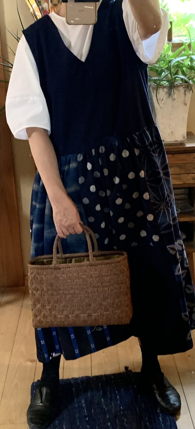 C様専用　久留米絣パッチワークジャンパースカート