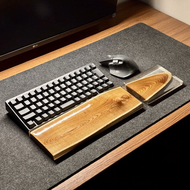 HHKB キーボード アームレスト パームレスト リストレスト 木製 天然木 HHKB REALFORCE 60％ キーボード アームレスト パームレスト