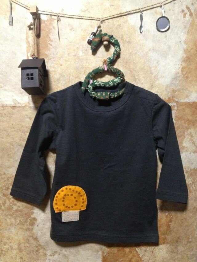 きのこアップリケロングTシャツ♪の画像1枚目