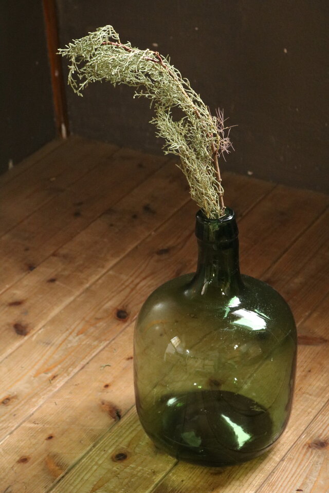 №054 デミジョンボトル ミニボトル ガラス瓶 グリーンガラス