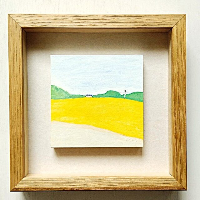 絵画　風景画　原画② 風景画｜原画「春の風景2」※ボックス額縁入り | iichi 日々の