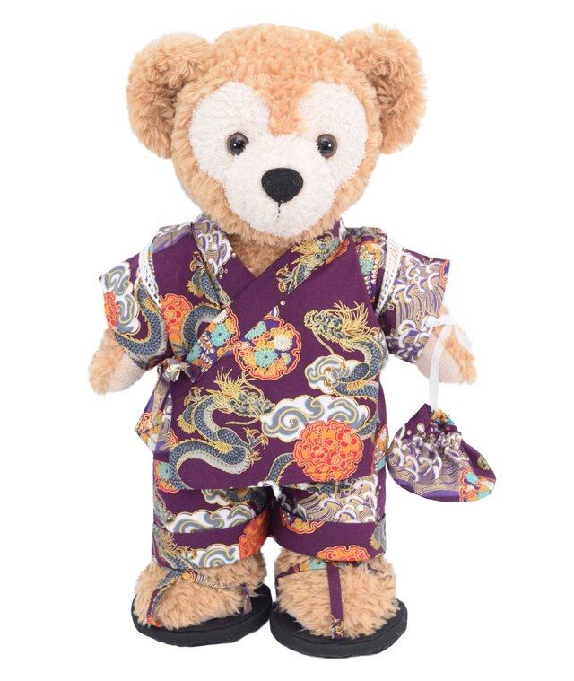 ダッフィー 浴衣 着せ替え コスチューム 巾着＆草履付 甚平 昇り龍 本体無 Sサイズ用 送料無料