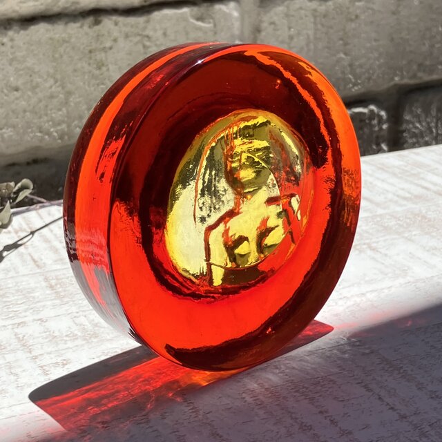 北欧＊エリック・ホグラン／鮮やかな赤のアッシュトレイ/ヴィンテージ