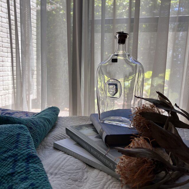 エリックホグランのヴィンテージ　ガラスボトル 北欧＊エリック・ホグラン/スタイリッシュなクリアボトル