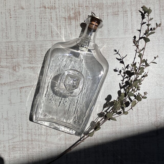 エリックホグランのヴィンテージ　ガラスボトル 北欧＊エリック・ホグラン/スタイリッシュなクリアボトル