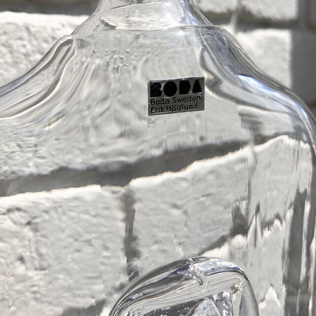 エリックホグランのヴィンテージ　ガラスボトル 北欧＊エリック・ホグラン/スタイリッシュなクリアボトル