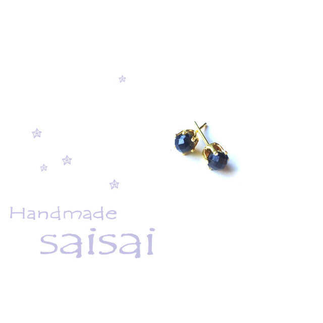 ブラック スピネル ビーチ ピアス ハワイ BellaAnela #452 ブラックスピネルピアス ピアス（フック・チェーン） hug you