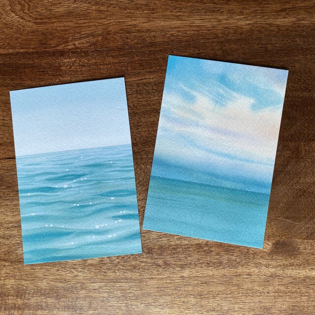 ゆる絵　ポストカード２枚組