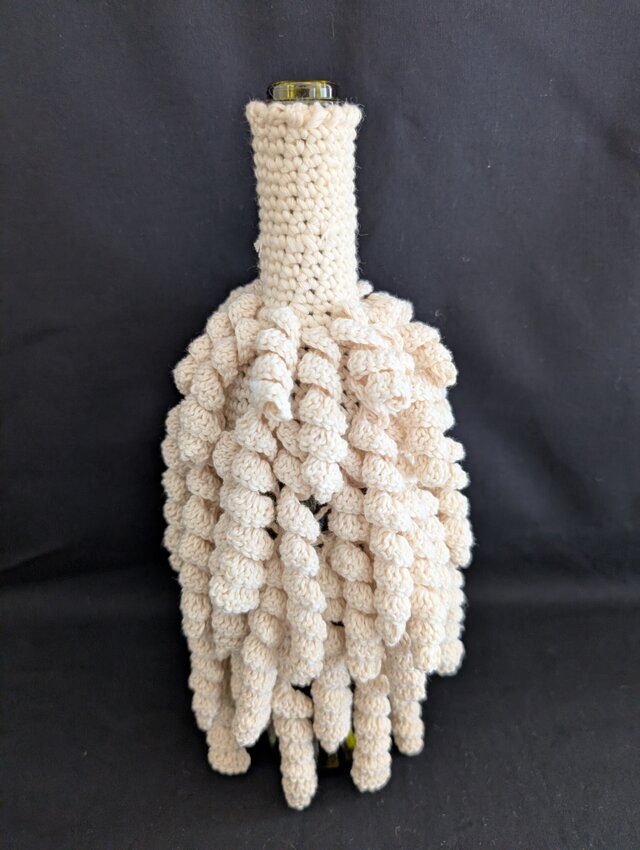 200.手編みのボトルオブジェ〈Spiral〉