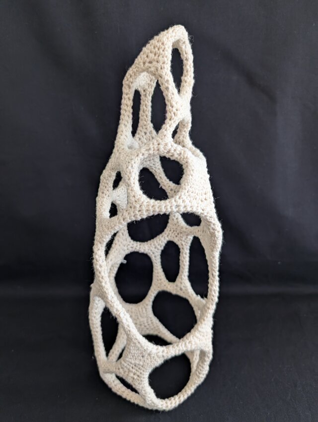 202.手編みのボトルオブジェ〈Bone〉