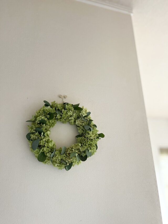 ♢受注制作フレッシュリース♢アナベルとユーカリ♬ | iichi