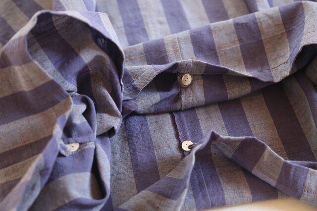 会津木綿　ブラウス　ハンドメイド　　No.157 会津木綿 ブラウス ハンドメイド No.157 - メルカリ