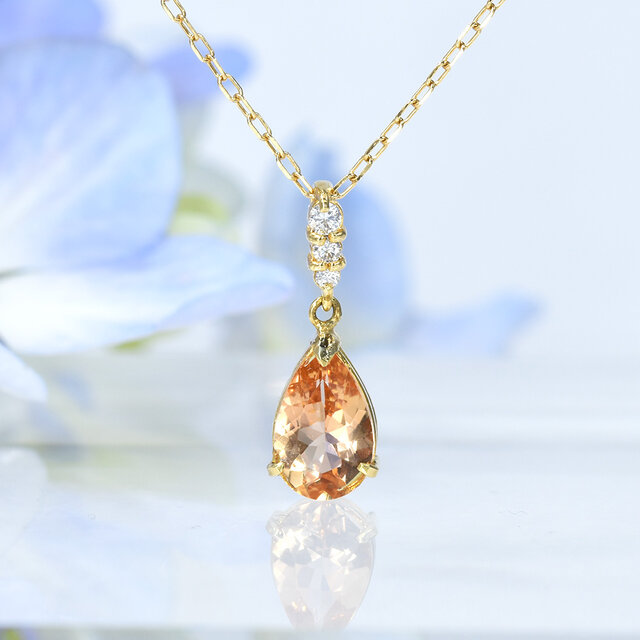 K18 大粒 インペリアルトパーズ ペンダントトップ CI085CIBSN