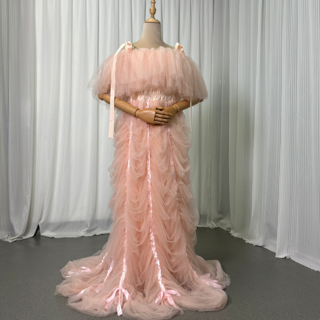 カラードレス 薄桃色 キャミソール 肩のリボン 取り外しオフショルダー 細見えシルエット 可愛い 前撮り 二次会