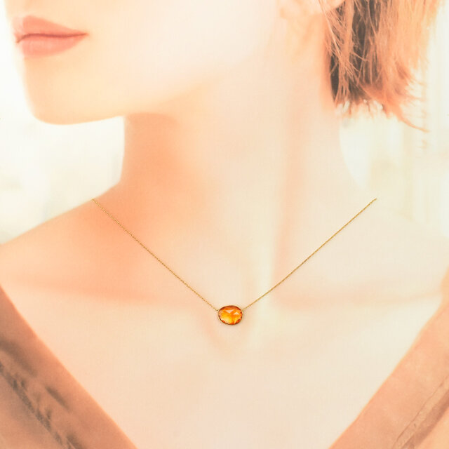 K18 シトリン ネックレス ペンダント CJ074CIBSN | iichi 日々の暮らし
