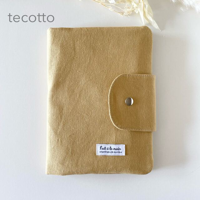 S.M.Lサイズ用あり 【新色】コットンリネン ソリッド マルチケース 母子手帳ケース 【ハニーイエロー】